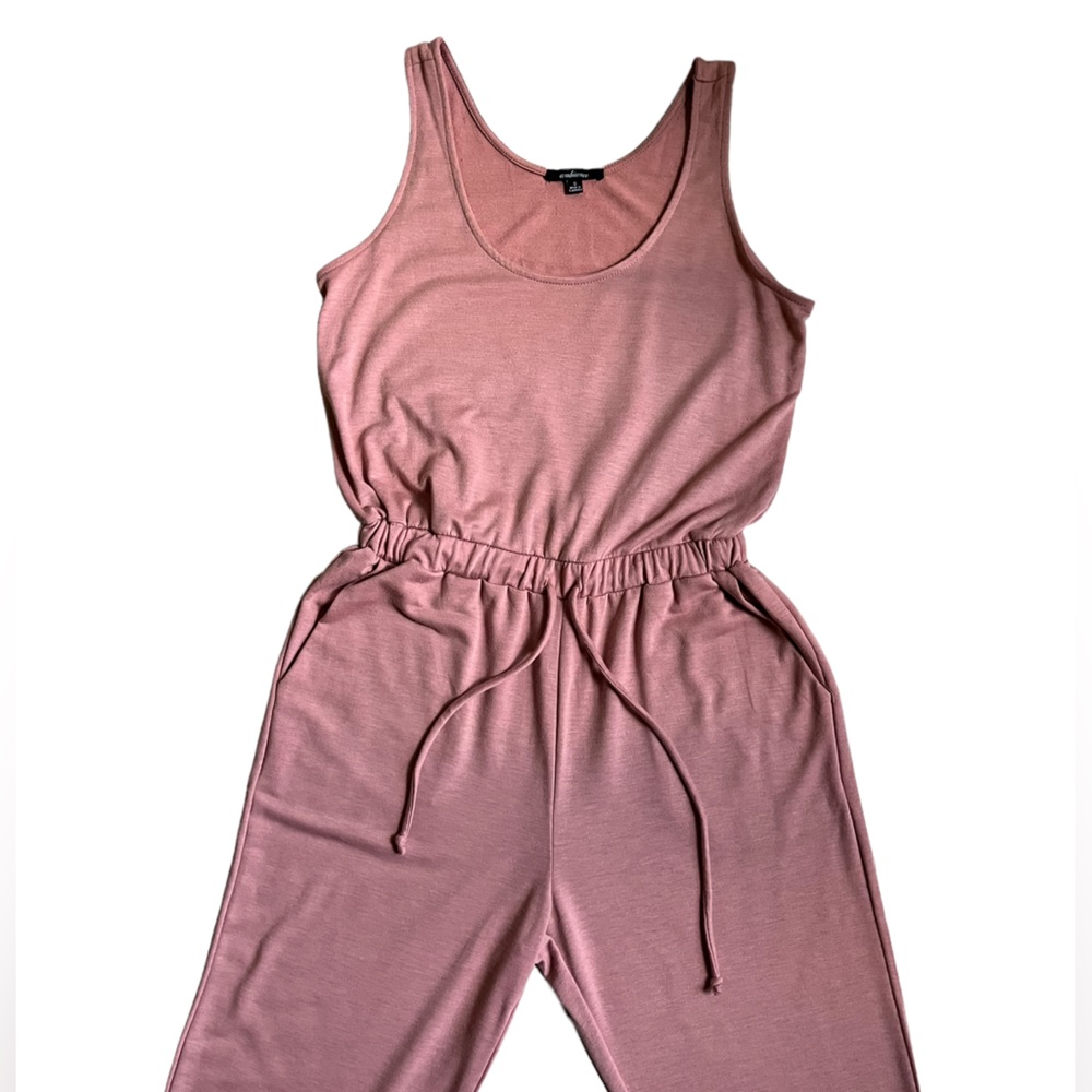 Pink Jumpsuit With Pockets And Draw String - image 3